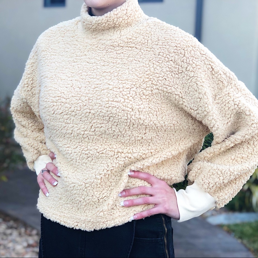 LAST ONE SALE HOST PICK Mock Neck Teddy Sweater - Picture 7 of 8